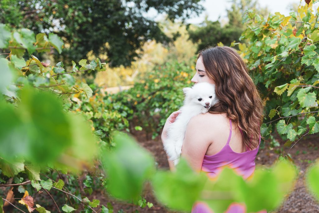 girl with dog in Raleigh